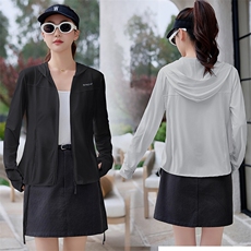 现货秒发2025夏季新款抽绳收腰显瘦冰凉透气防晒衣瑜伽服防晒服，女装防晒衣，星宇服饰