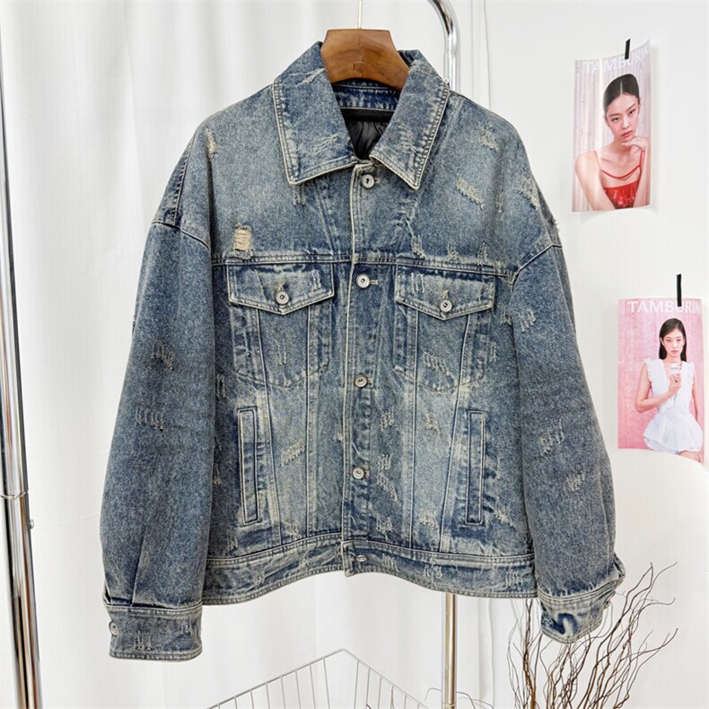 2025新款男士冬季翻领牛仔羽绒服外套D213-6288-P430,男装工装外套,电商D213