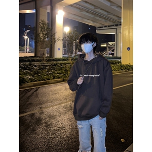 网红十字封印YER励志正能量印花连帽卫衣图片