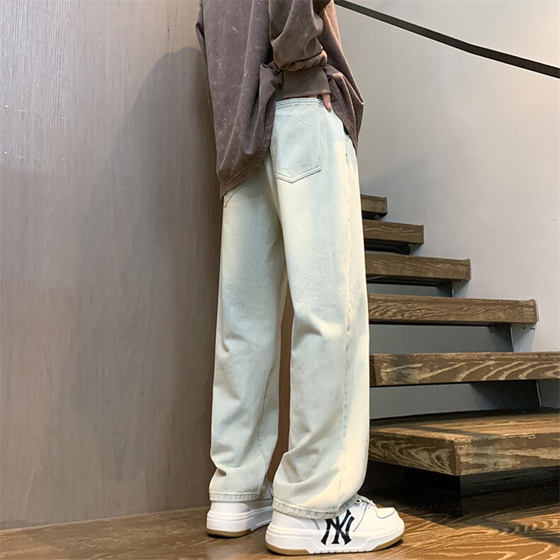 高品质，内包边！直筒裤子做旧高街牛仔裤男A080-9299-P40控68,男装牛仔裤,电商A080