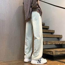 高品质，内包边！直筒裤子做旧高街牛仔裤男A080-9299-P40控68，男装牛仔裤，电商A080