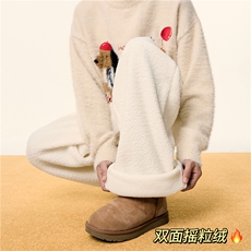 冬季潮流情侣可爱小狗保暖摇粒绒宽松卫裤B315-K884-P65控88，男装休闲裤，电商B315