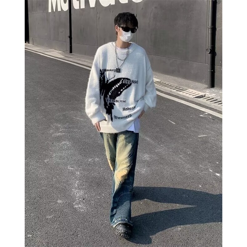 美式圆领毛衣男慵懒风休闲针织衫MY257P55,男装针织衫/毛衣,星座1116-2