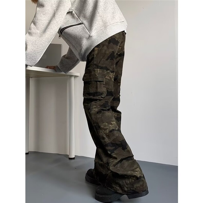 迷彩工装休闲裤男士韩版潮流高街帅百搭2024冬季ins长裤K5908-P59，男装休闲裤，星座412-2