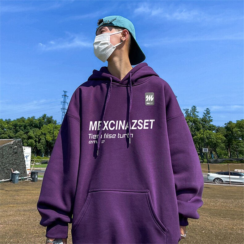 抖音得物供货可提供视频春装重磅美式宽松连帽卫衣DL2430,男装卫衣,电商A486-1