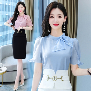 杭州真丝衬衫女长袖蝴蝶结2024年春季新款气质优雅桑蚕丝打底上衣图片