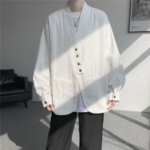 现货 CS1161-p55  新款高品质小众叠穿开衫大码衬衫上衣外套图片