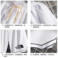 LQ64232-P19篮球夜跑运动短裤男大码宽松冰丝五分裤大裤衩网格，男装休闲裤，电商A040A