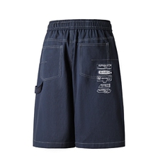 刺绣短裤夏季新款宽松潮牌工装时尚休闲潮流DK326特批3769，男装牛仔裤，星座718-1