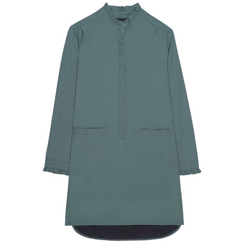 秋冬加绒衬衫女长袖中长款2025款纯棉立领夹绒衬衣保暖加厚打底衫，女装衬衫，风姿绰