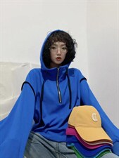 拼色卫衣，女装卫衣/绒衫，一颗柠檬