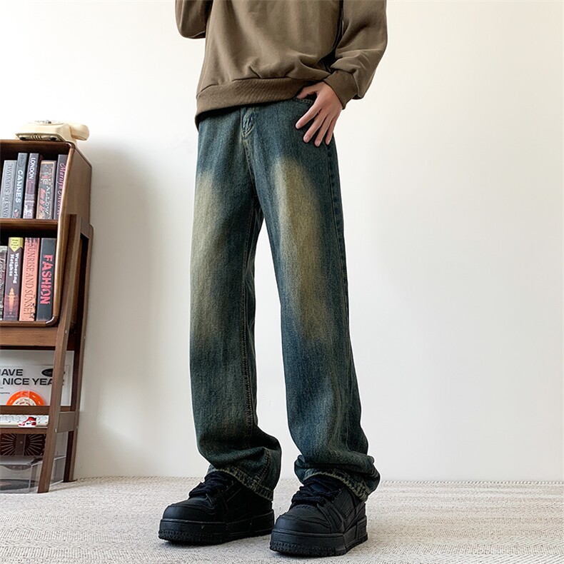 现货主推款加大码纯色直筒牛仔裤男XZ-310A-2BK305P50控78,男装牛仔裤,星座310A-2