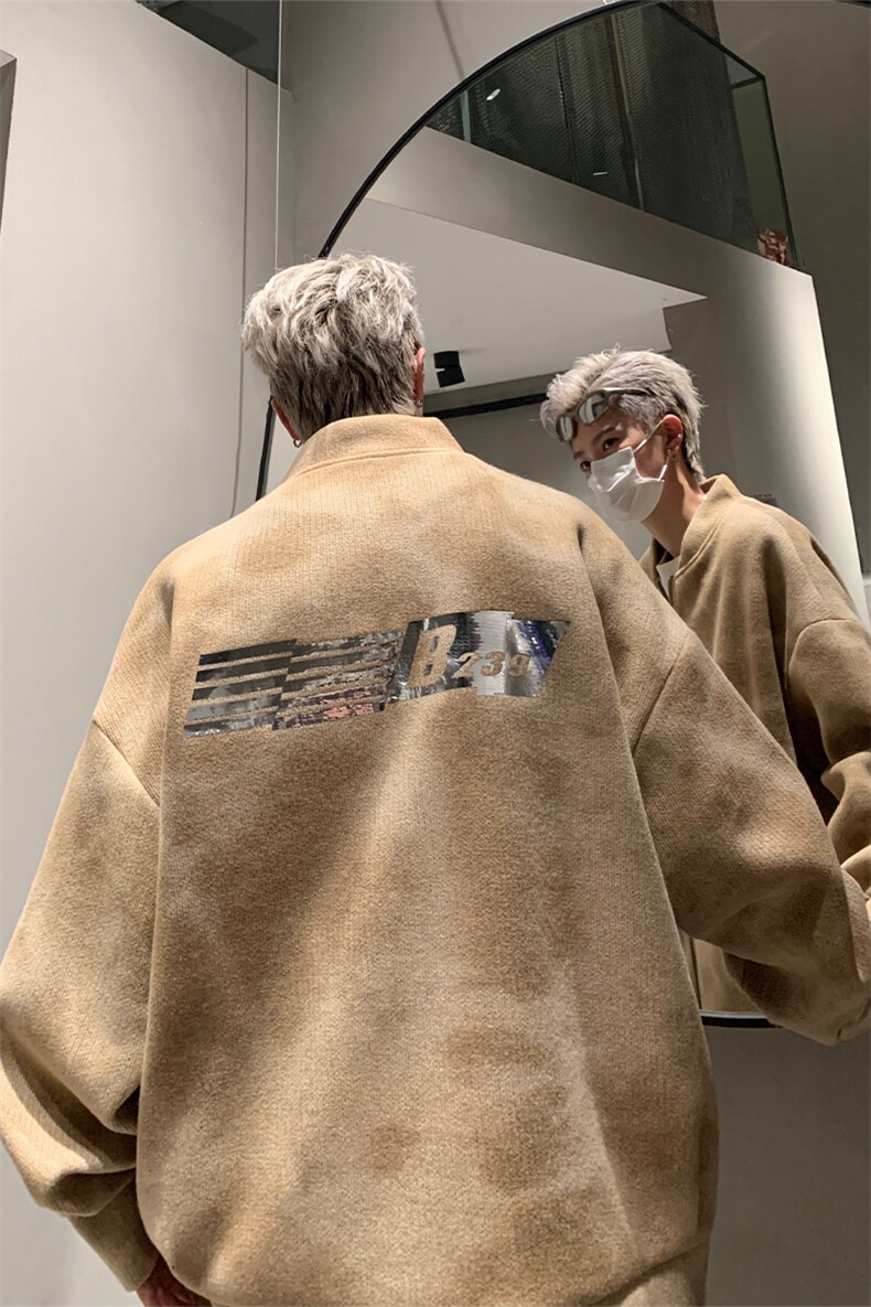 美式复古棒球服男2025秋季潮牌工装飞行夹克XZ514-2-24246-P118,男装夹克,星座514-2(原B239)