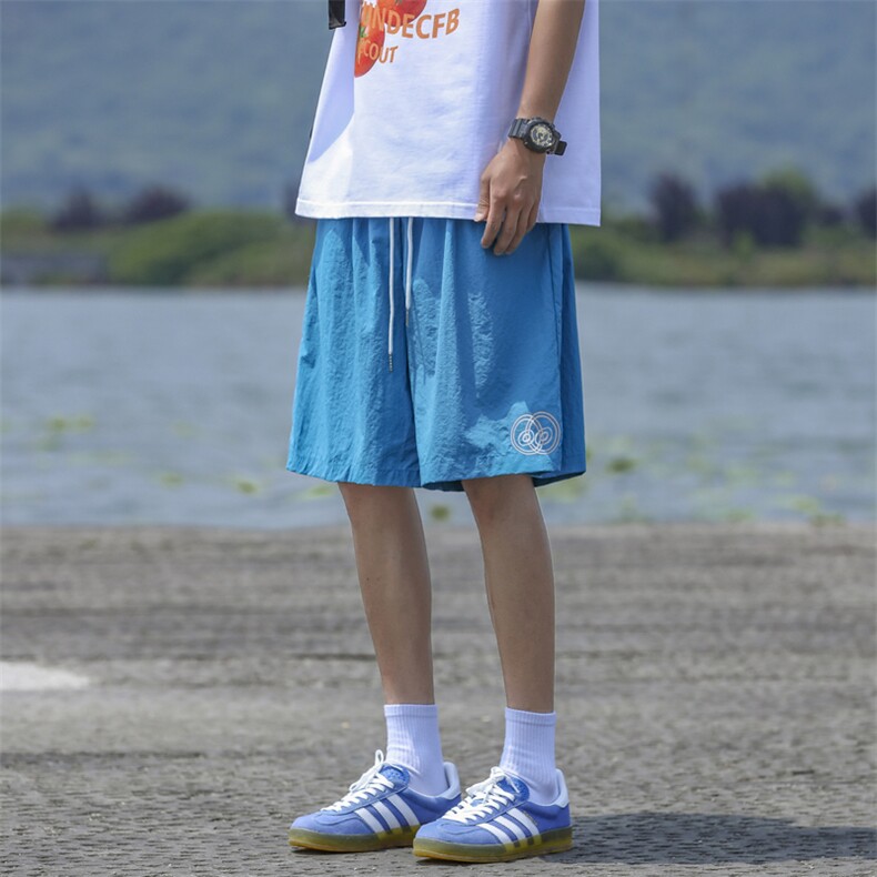 夏季新款美式短裤男潮牌薄款运动休闲五分裤子D029-P30,男装牛仔裤,星座308B-2
