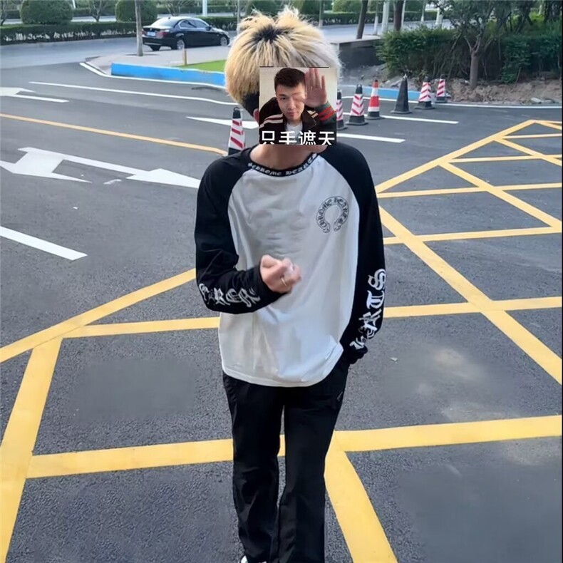 印花秋冬卫衣男2025年春秋季韩版新款圆领宽松上衣chic港风潮流,男装卫衣,四季星座505