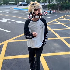 印花秋冬卫衣男2025年春秋季韩版新款圆领宽松上衣chic港风潮流，男装卫衣，四季星座505