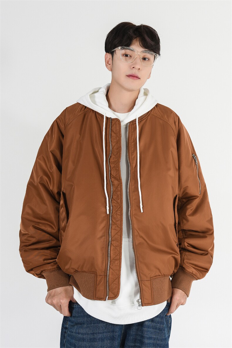 秋冬季潮牌宽松飞行员加厚夹克外套男A436-965-P100138,男装夹克,电商A436