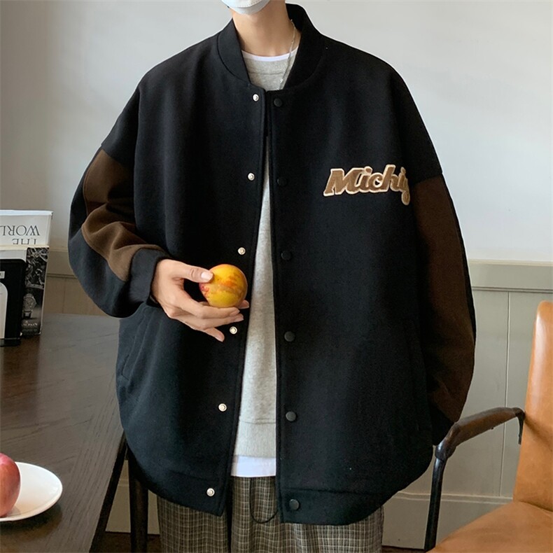 男装呢料呢子夹克23春秋季新款潮牌时尚男外套XZ514-2-F526-P115,男装夹克,星座514-2(原B239)
