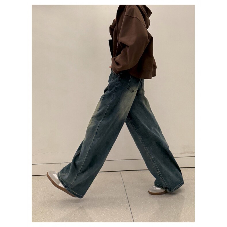 1506-1/KT88981/P44水洗做旧扎染微喇牛仔裤男女款显瘦解构设计感,男装牛仔裤,星座1506-1