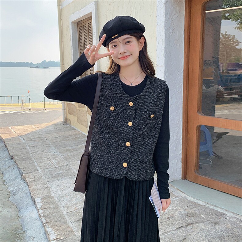 数据好【大量】26年新款小香风马甲连衣裙套装6717-P155K218,女装套装/套裙,2D112