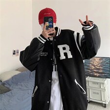 潮流夹克潮男春季棒球领夹克J8051P65图片
