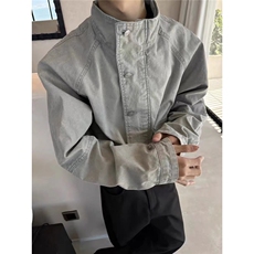 现货得物二开复古工装宽松立领水洗cleanfit夹克美式JK1252-P98，男装夹克，星座1103-3