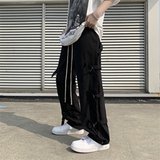男春季潮流时尚休闲长裤绑带高街工装裤UK95P40，男装休闲裤，星座1116-2