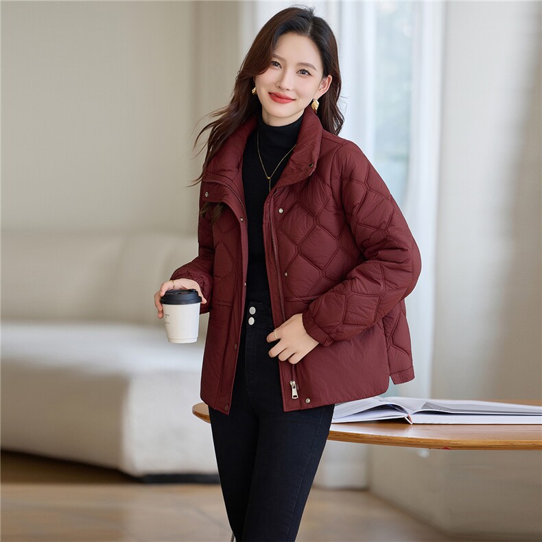 现货轻薄短款棉服女棉衣，女装棉衣/棉服，韩派