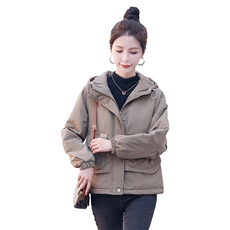 现货！！2024冬季新款加绒加厚外套女连帽小个子棉衣显瘦派克棉服，女装棉衣/棉服，以桐