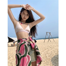 港风复古夏威夷满印短袖cleanfit花衬衫男女泰式情侣休闲沙滩衬衣，女装衬衫，电商C306-1