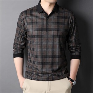 G2971男士2023年春季新款长袖体恤青年翻领POLO衫套头t恤P52图片