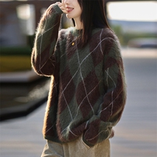 2025年秋季时尚百搭提前就羊休闲羊绒套衫，女装羊绒衫，暮绒羊羊绒