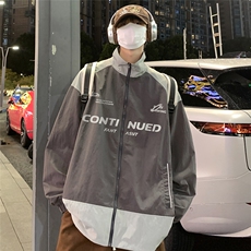 秋新户外登山服休闲连帽潮帅冲锋衣男夹克外套F6401P80控108，男装夹克，电商A268A