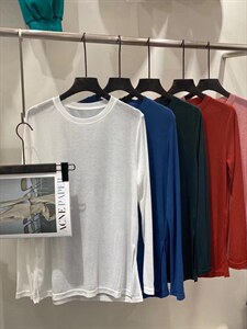 春季新款薄款圆领打底衫图片