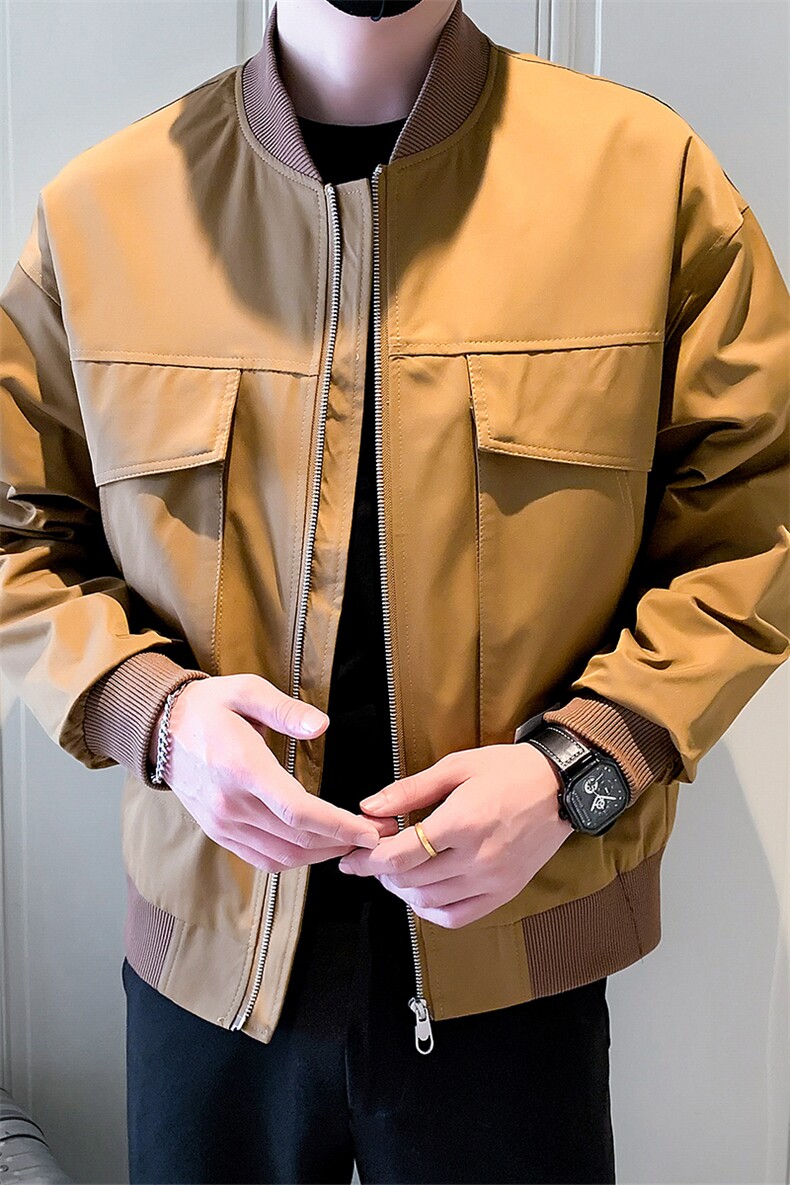2025新款春季棒球服外套男潮牌帅气工装夹克上衣A313-JK9901-P98,男装夹克,电商A313-1