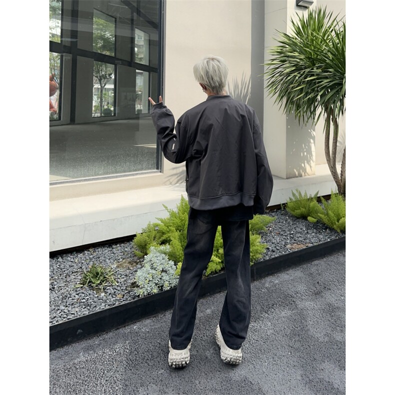 自家图，博主风cleanfit外套男短款撞色美式飞行员夹克JK2407-P95,男装牛仔裤,星座1007（原301D）
