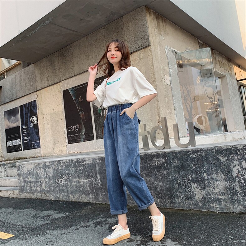 时尚潮流牛仔裤2021年春季长裤铅笔裤休闲,女装牛仔裤,小林双子