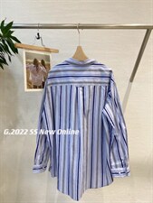 条纹衬衫均码现货4色，女装衬衫，G