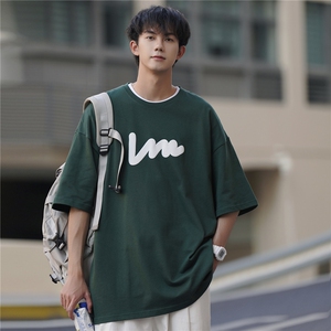 重磅发泡工艺短袖男女同款港风T桖 （260克）202-8-T262-P38-控48图片