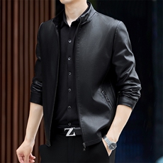FA6005钱塘2020-3冬季厚款时尚休闲帅气中年男士皮衣外套P150，男装皮衣，钱塘207-3