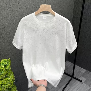 夏季纯棉休闲T恤百分百纯棉满天星钻T恤T318 p35图片