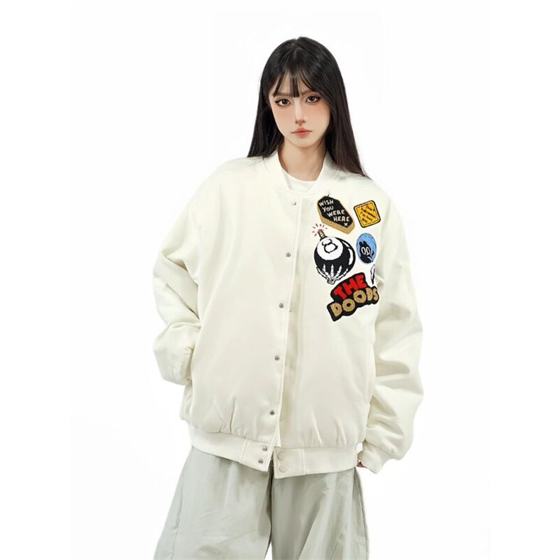 春秋美式复古夹克男棒球服外套潮牌，男装夹克，星座716-4