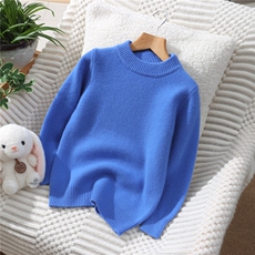 儿童男女同款时尚百搭通勤休闲长袖双股加厚羊毛衫，童装儿童羊毛衫，蒙王妃