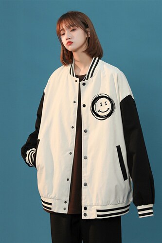 中性风 春秋季情侣棒球服男女休闲夹克女时尚外套男BQF265-P50图片
