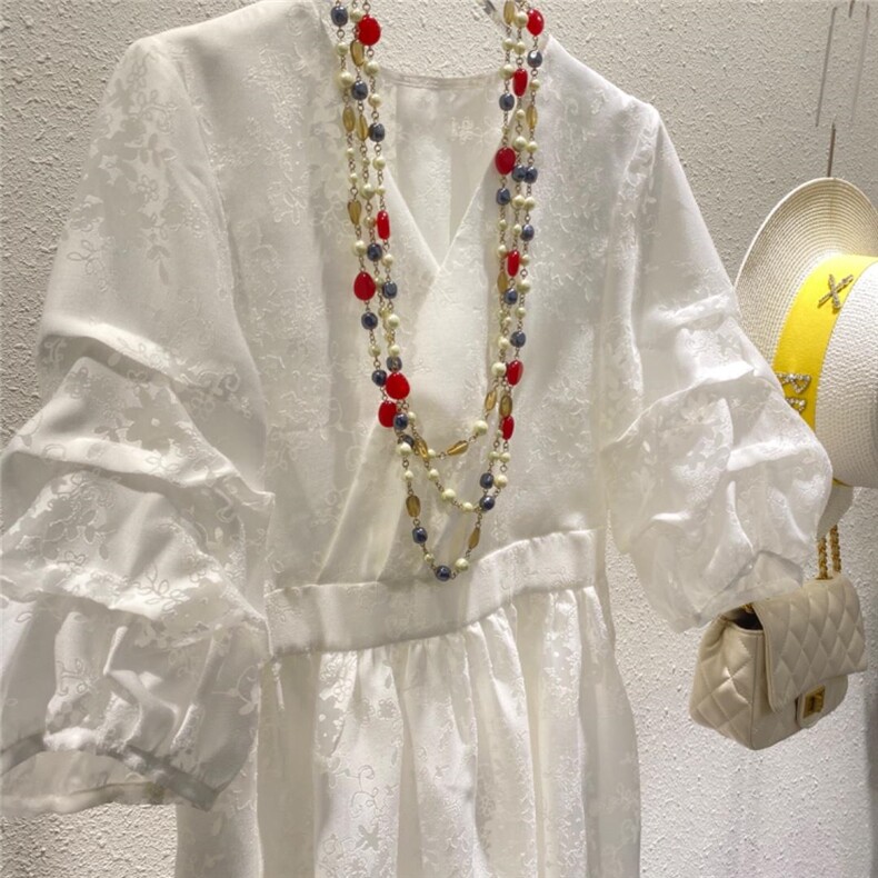 YCJ提花植绒面料连衣裙，女装连衣裙，YCJ