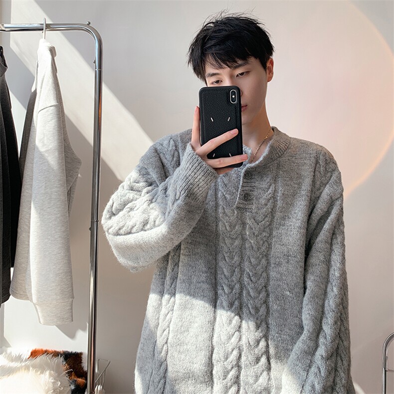 毛衣男秋冬新款港风宽松针织毛衫MYA5-P65，男装针织衫/毛衣，星座214-3