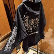 情侣风连帽卫衣男女加绒重工刺绣潮流上衣2026新款，男装卫衣，星座506A