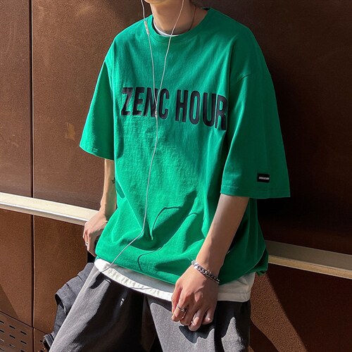 HX920TP28控价382022男圆领字母印花短袖夏季流行百搭纯棉T恤,男装T恤,电商A102-1