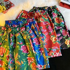 DK2009中性风风男女情侣团队服休闲短裤大花裤沙滩裤东北花，男装牛仔裤，星座115A-1