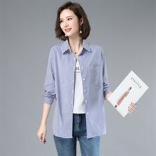 衬衫时尚潮流自然舒适长袖纯色，女装衬衫，小林双子
